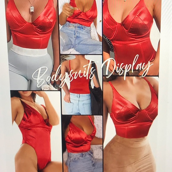 Women’s Sexy Red Corset Red Bodysuit, NWOT - Picture 8 of 9